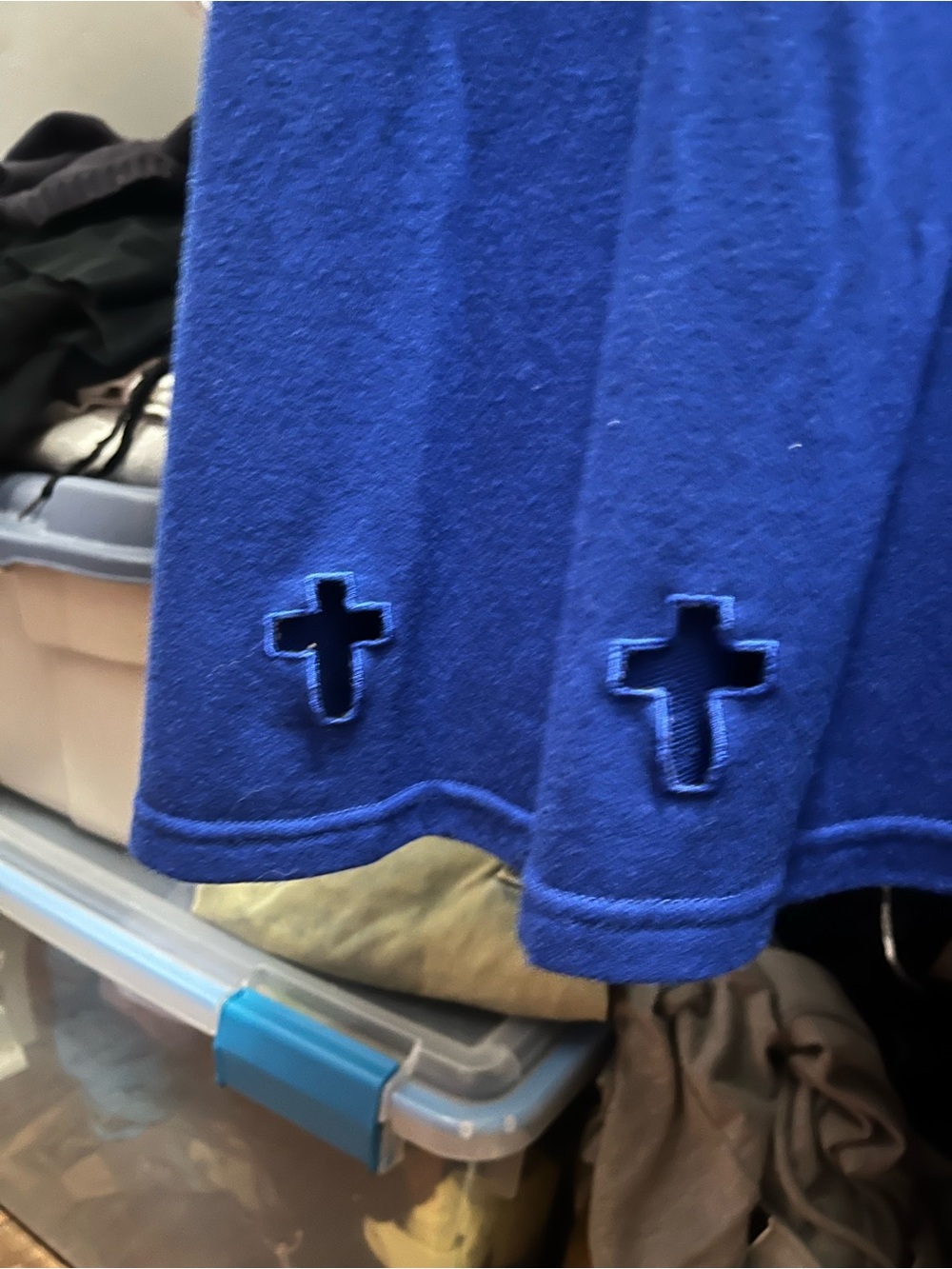 Hell Cat Punks Blue Sailor Dress “Villain” and Cross accents - Picture 3 of 5